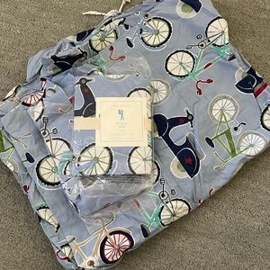 Pottery Barn Kids Bicycle Duvet and Two NEW Shams